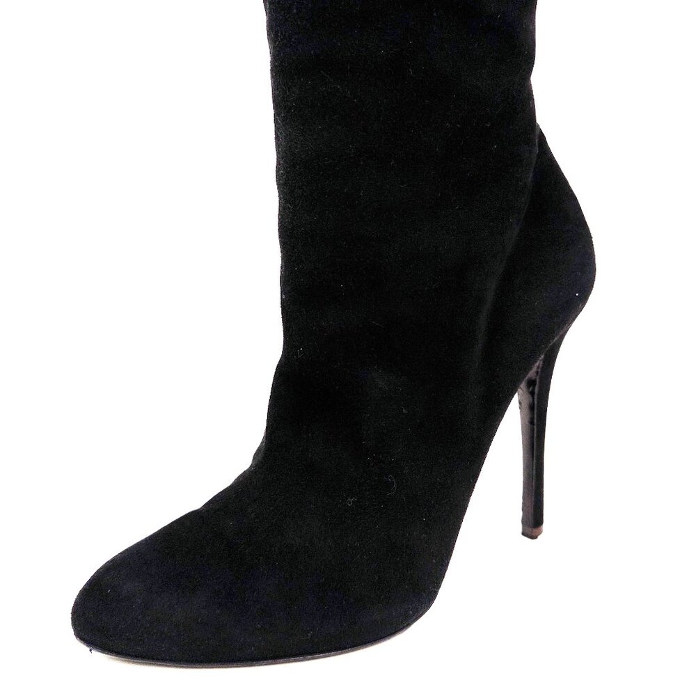 Ralph Lauren Collection Purple Label Tall Suede Heeled Boots - Picture 5 of 14